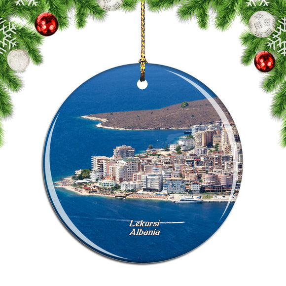 Albania Lekursi Castle Hill Christmas Ornament