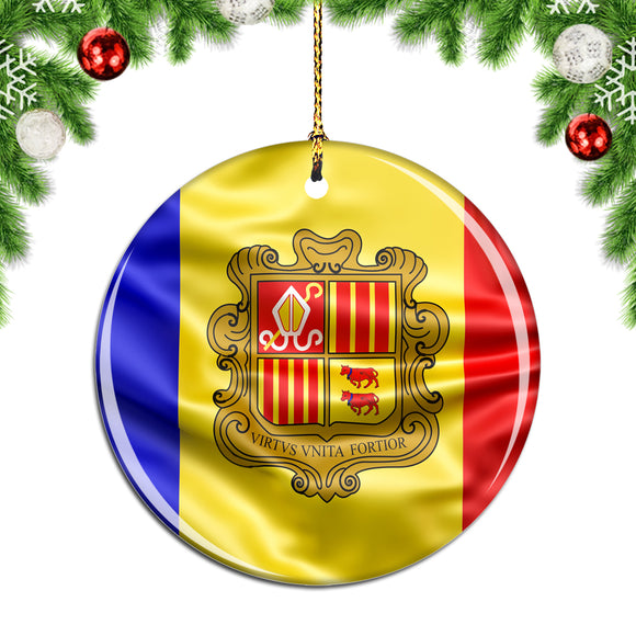 Andorra Flag Of Andorra Christmas Ornament