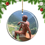 Andorra Ordino Statue Christmas Ornament