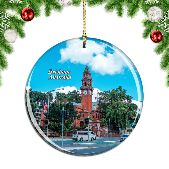 Australia Brisbane Clock Tower Christmas Ornament