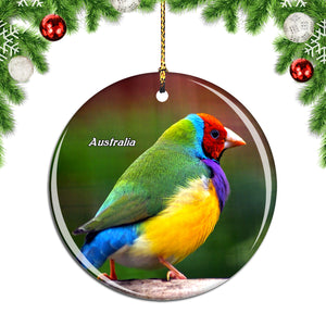 Australia Gouldian Finch Bird Christmas Ornament