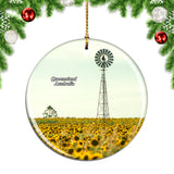 Australia Sunflower Queensland Christmas Ornament