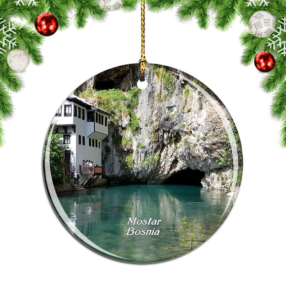 Bosnia Blagay Mostar Neretva Christmas Ornament