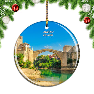 Bosnia Old Bridge Mostar Christmas Ornament