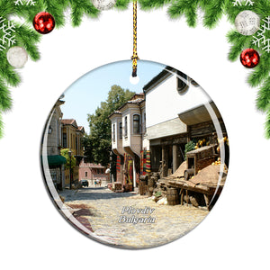 Bulgaria The Old Town Plovdiv Christmas Ornament