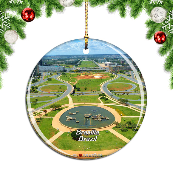 Brazil Square of Three Powers Brasilia Christmas Ornament