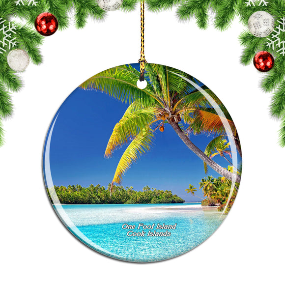 Cook Islands One Foot Island Christmas Ornament