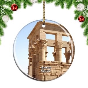 Egypt Aswan Philae Temple Christmas Ornament