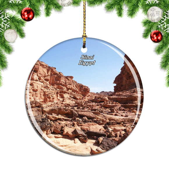 Egypt Colored Canyon Sinai Christmas Ornament