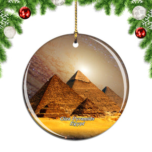 Egypt Giza Pyramids Cheops Christmas Ornament