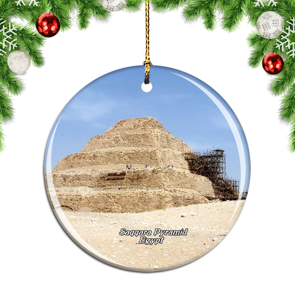 Egypt Saqqara Pyramid Christmas Ornament