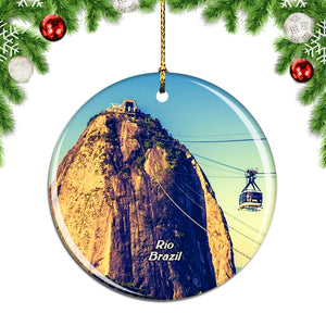 Brazil Sugarloaf Mountain Rio de Janeiro Christmas Ornament