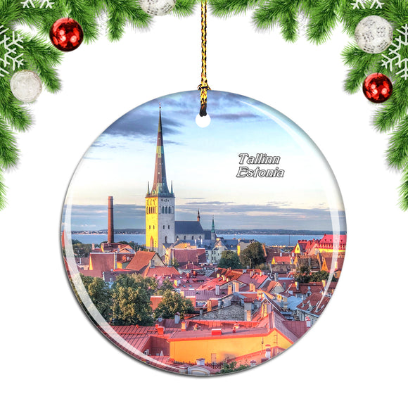 Estonia Toompea Hill Tallinn Christmas Ornament