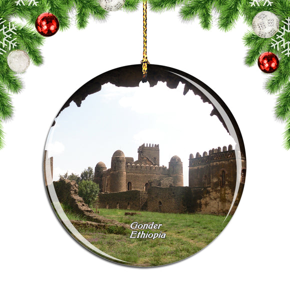 Ethiopia Gonder Castle Christmas Ornament