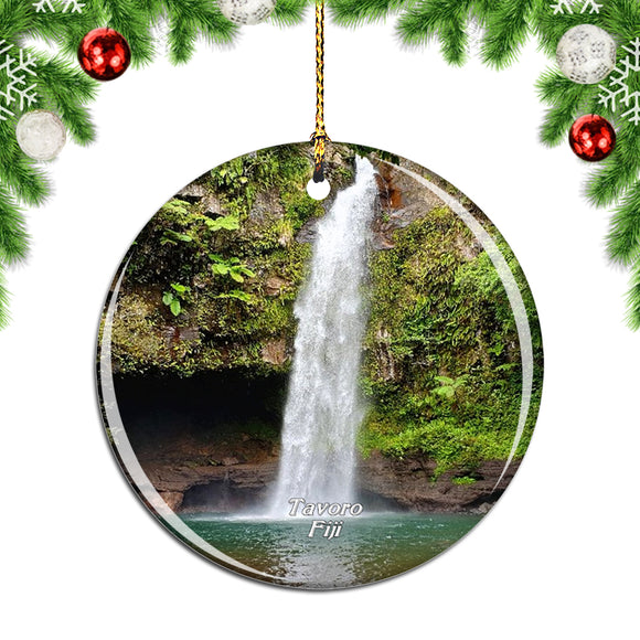 Fiji Tavoro Waterfalls Christmas Ornament