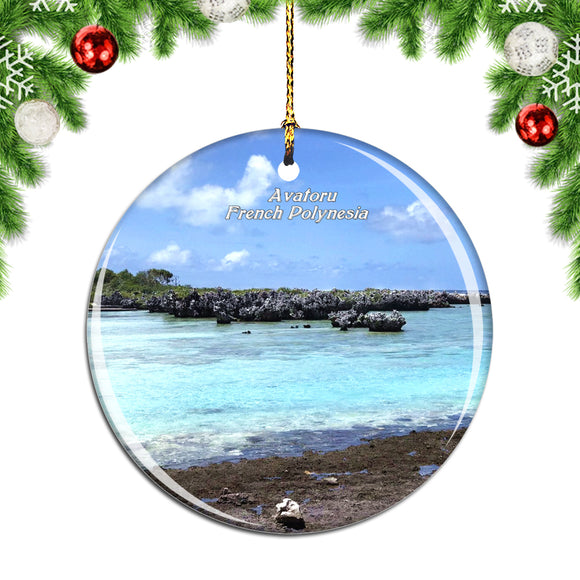 French Polynesia Avatoru Christmas Ornament