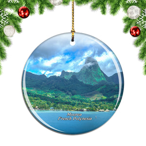 French Polynesia Moorea Christmas Ornament