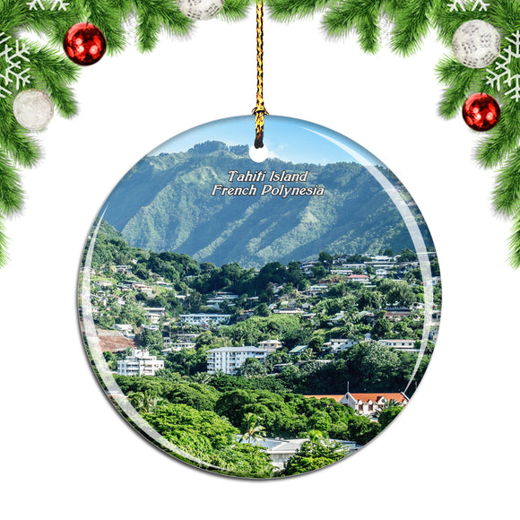 French Polynesia Tahiti Christmas Ornament