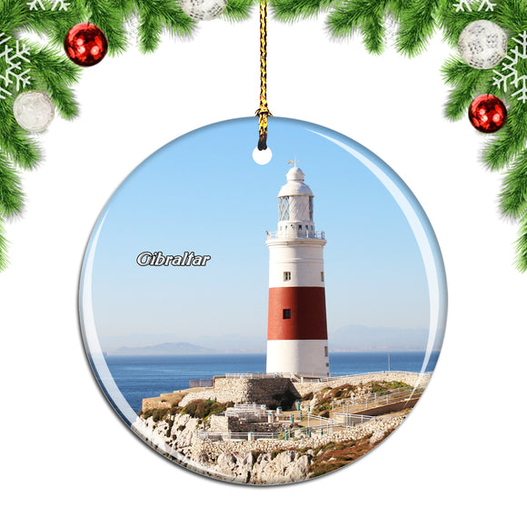 Gibraltar Lighthouse Christmas Ornament