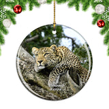 Kenya Leopard Tree Christmas Ornament