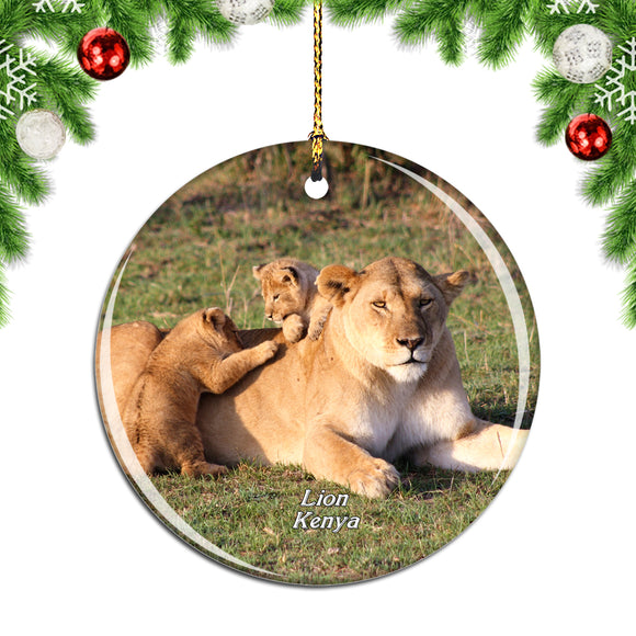 Kenya Lion Cubs Christmas Ornament