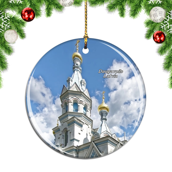 Latvia Daugavpils Church Christmas Ornament