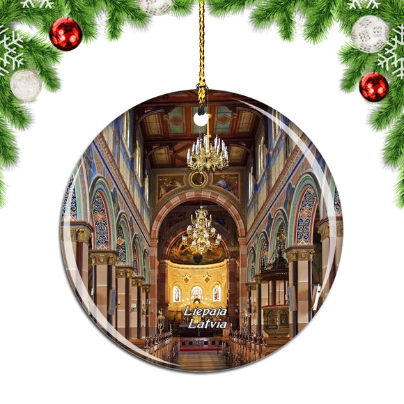 Latvia Liepaja Cathedral Christmas Ornament