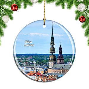 Latvia Riga Old Town Christmas Ornament