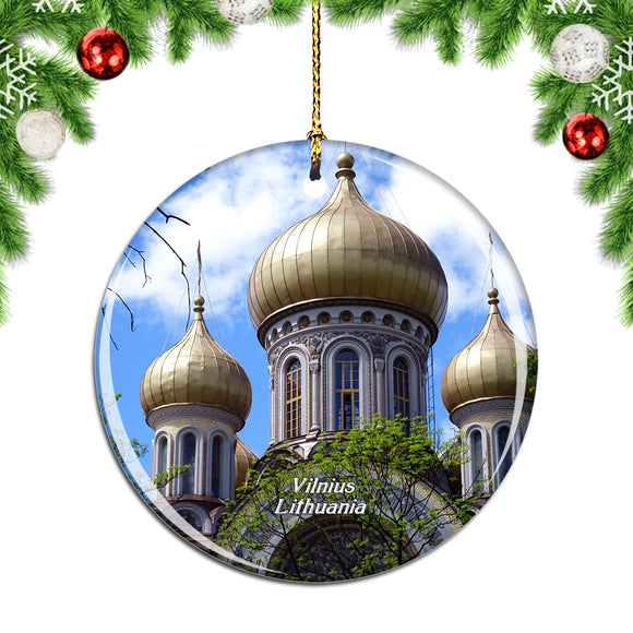 Lithuania Vilnius City Christmas Ornament