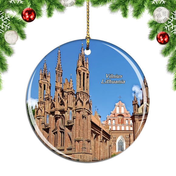 Lithuania Vilnius St. Anne's Church Christmas Ornament