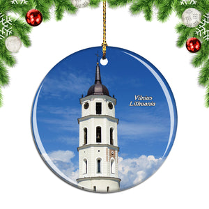 Lithuania Vilnius Tower Christmas Ornament