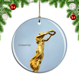 Luxembourg Constitution Square Christmas Ornament