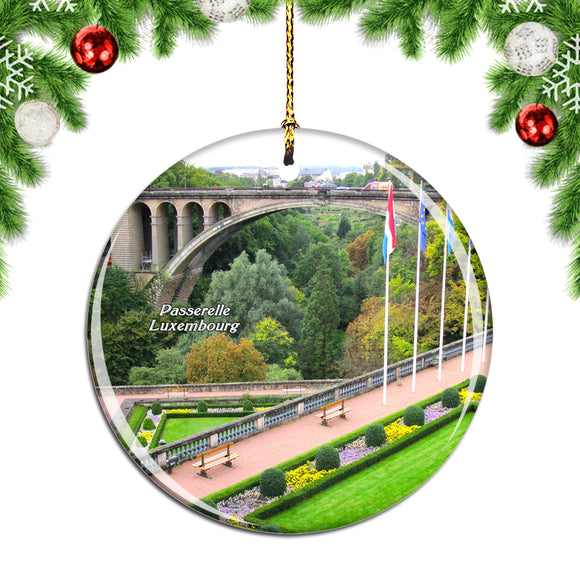 Luxembourg Passerelle Christmas Ornament