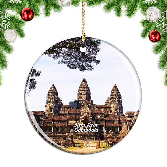 Cambodia Angkor Wat Siem Reap Christmas Ornament