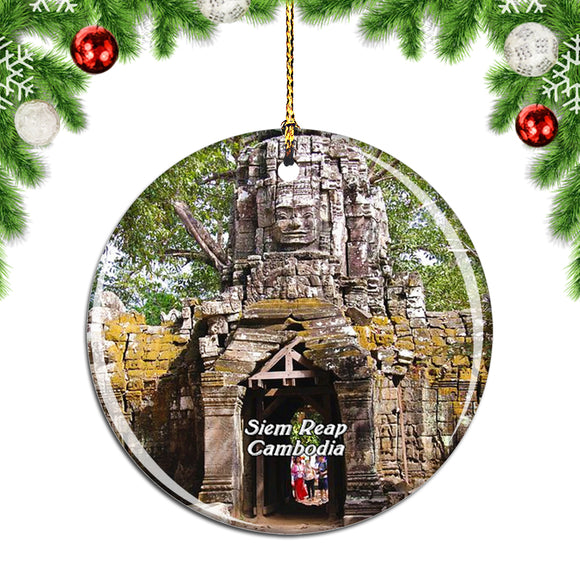 Cambodia Angkor Wat Siem Reap Christmas Ornament