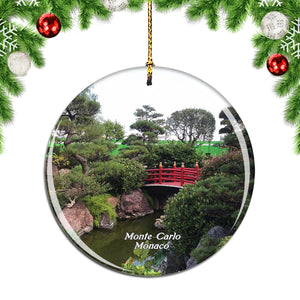 Monaco Japanese Gardens Monte-Carlo Christmas Ornament