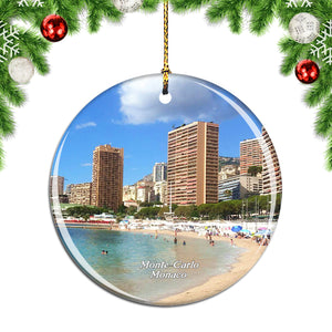 Monaco Larvotto Beach Monte-Carlo Christmas Ornament