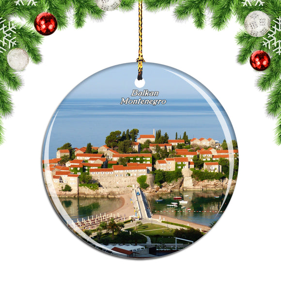 Montenegro Budva Balkan Christmas Ornament