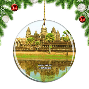 Cambodia Angkor Wat Siem Reap Christmas Ornament