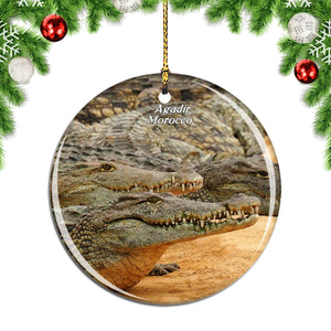 Morocco Crocoparc Agadir Christmas Ornament