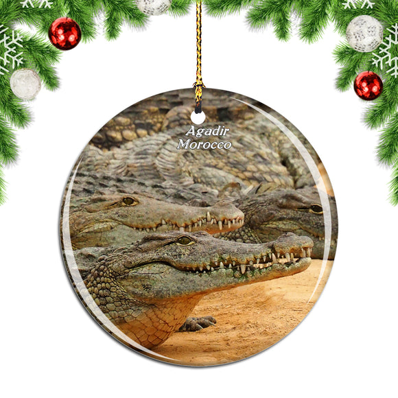 Morocco Crocoparc Agadir Christmas Ornament