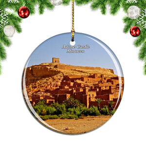 Morocco Fortress Adobe Castle Christmas Ornament