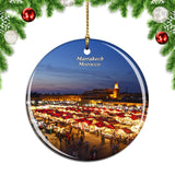 Morocco Jemaa Marketplace Marrakech Christmas Ornament