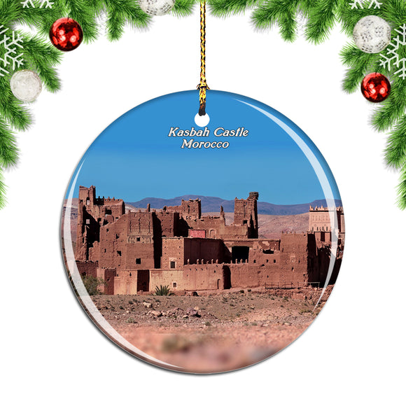 Morocco Kasbah Castle Christmas Ornament