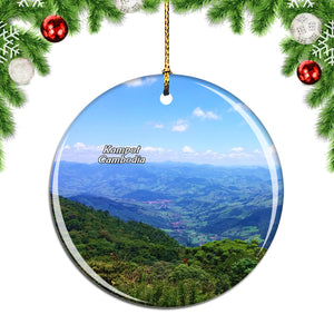 Cambodia Bokor National Park Kampot Christmas Ornament