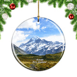 New Zealand Aoraki Mount Cook Christmas Ornament