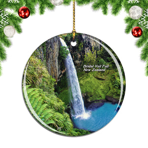 New Zealand Bridal Veil Fall Christmas Ornament