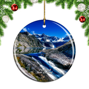 New Zealand Fiordland National Park Christmas Ornament