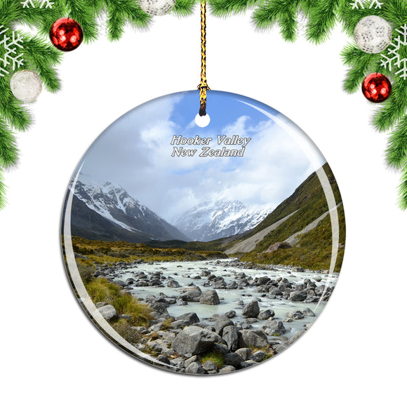 New Zealand Hooker Valley Track Christmas Ornament