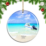 Northern Mariana USA Boat Saipan Christmas Ornament